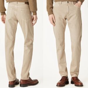 Loro Piana Quarona Five Pocket Trouser Colomba Tan Cotton Denim Pant Size 32